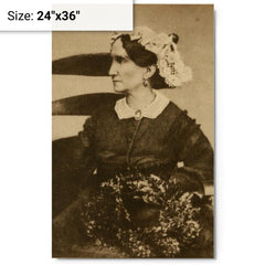 Ann Pamela Cunningham metal print on a plain backdrop in size 24"x36".