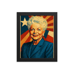 Ann Richards framed print on a plain backdrop in size 8"x10".