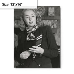 Ann Richards metal print on a plain backdrop in size 12"x16".