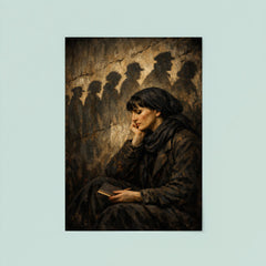 Anna Akhmatova beneath prison queue shadows poster 8