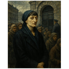 Anna Akhmatova in Leningrad prison queue jigsaw puzzle
