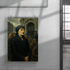 Anna Akhmatova in Leningrad prison queue poster 4