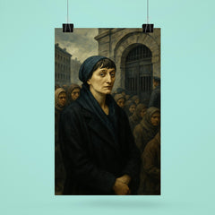 Anna Akhmatova in Leningrad prison queue poster 6