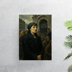 Anna Akhmatova in Leningrad prison queue poster 7