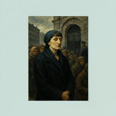 Anna Akhmatova in Leningrad prison queue poster 8
