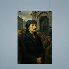 Anna Akhmatova in Leningrad prison queue poster 9