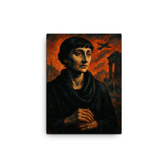 Anna Akhmatova in siege shadow canvas print on a plain backdrop in size 12"x16".