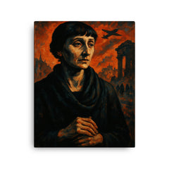 Anna Akhmatova in siege shadow canvas print on a plain backdrop in size 16"x20".