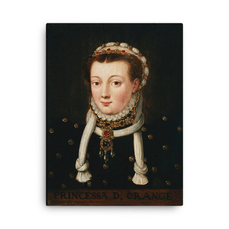 Anna van Egmont canvas print on a plain backdrop in size 18