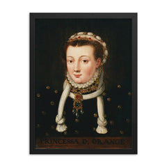 Anna van Egmont framed print on a plain backdrop in size 18"x24".