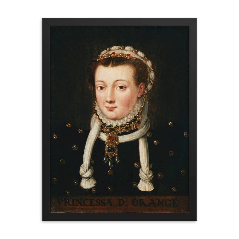 Anna van Egmont framed print on a plain backdrop in size 18