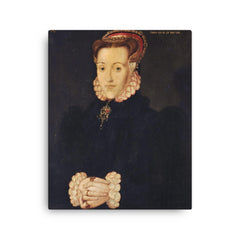Anne Askew canvas print on a plain backdrop in size 16"x20".