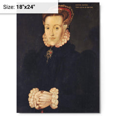 Anne Askew metal print on a plain backdrop in size 18"x24".