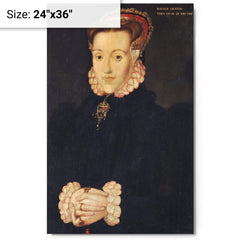 Anne Askew metal print on a plain backdrop in size 24"x36".