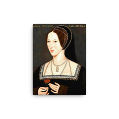 Anne Boleyn canvas print on a plain backdrop in size 12"x16".