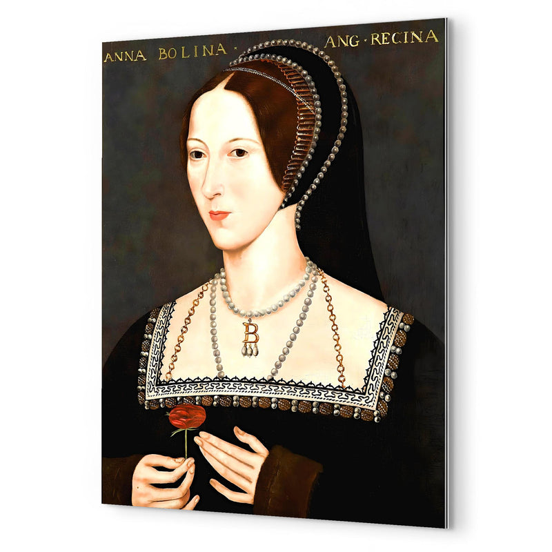 Anne Boleyn metal print mockup