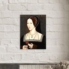 Anne Boleyn metal print mockup