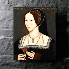 Anne Boleyn metal print mockup