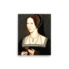 Anne Boleyn poster on a plain backdrop in size 8"x10".