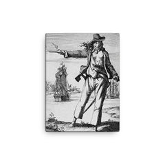 Anne Bonny canvas print on a plain backdrop in size 12"x16".