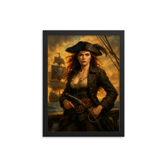 Anne Bonny framed print on a plain backdrop in size 12"x16".