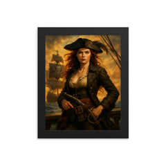 Anne Bonny framed print on a plain backdrop in size 8"x10".