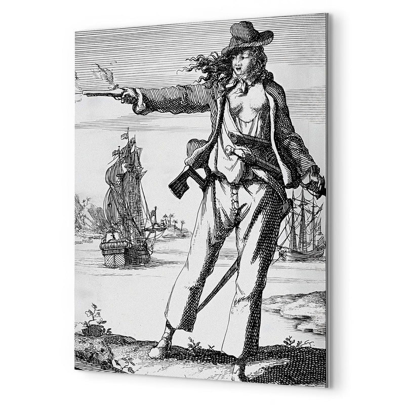 Anne Bonny metal print mockup