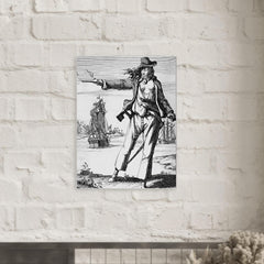 Anne Bonny metal print mockup