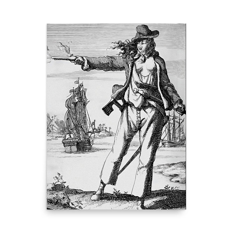 Anne Bonny poster on a plain backdrop in size 18