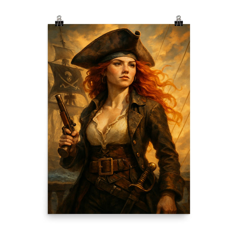 Anne Bonny poster on a plain backdrop in size 8
