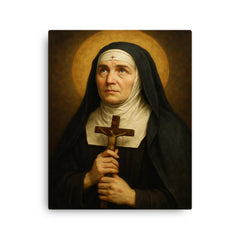 Anne Catherine Emmerich canvas print on a plain backdrop in size 16"x20".