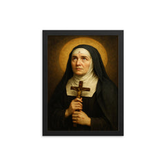 Anne Catherine Emmerich framed print on a plain backdrop in size 12"x16".