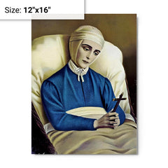 Anne Catherine Emmerich metal print on a plain backdrop in size 12"x16".