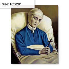 Anne Catherine Emmerich metal print on a plain backdrop in size 16"x20".