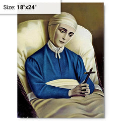 Anne Catherine Emmerich metal print on a plain backdrop in size 18"x24".