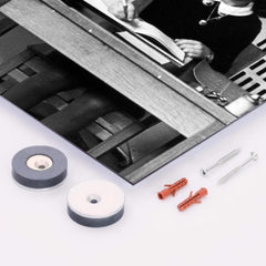 Anne Frank in School metal print mockup