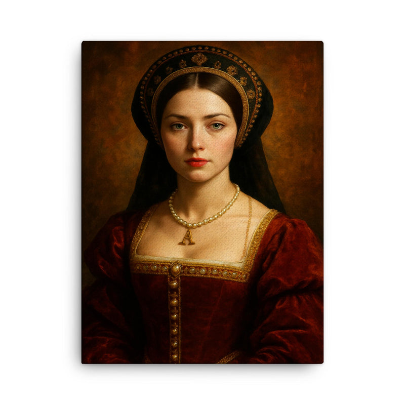 Anne Gainsford canvas print on a plain backdrop in size 18