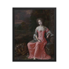 Anne Killigrew framed print on a plain backdrop in size 16"x20".