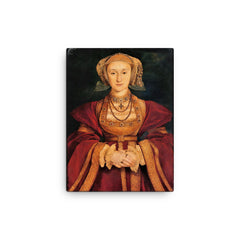 Anne of Cleves canvas print on a plain backdrop in size 12"x16".