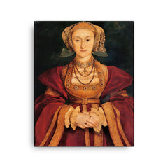 Anne of Cleves canvas print on a plain backdrop in size 16"x20".