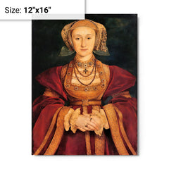 Anne of Cleves metal print on a plain backdrop in size 12"x16".