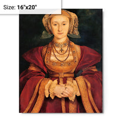Anne of Cleves metal print on a plain backdrop in size 16"x20".