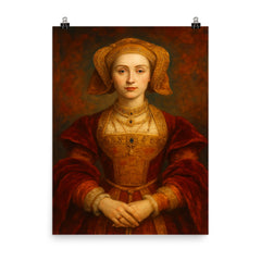 Anne of Cleves poster on a plain backdrop in size 8"x10".