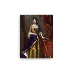 Anne Queen of Great Britain canvas print on a plain backdrop in size 12"x16".