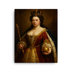 Anne Queen of Great Britain canvas print on a plain backdrop in size 16"x20".