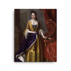 Anne Queen of Great Britain canvas print on a plain backdrop in size 16"x20".