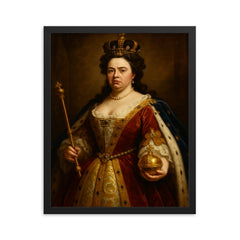 Anne Queen of Great Britain framed print on a plain backdrop in size 16"x20".