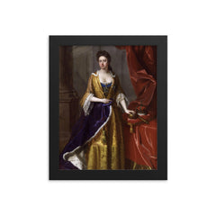 Anne Queen of Great Britain framed print on a plain backdrop in size 8"x10".