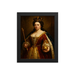Anne Queen of Great Britain framed print on a plain backdrop in size 8"x10".