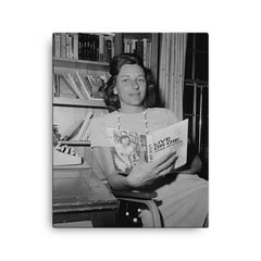 Anne Sexton canvas print on a plain backdrop in size 16"x20".